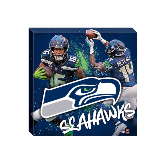 NFL Seattle Seahawks Tyler Lockett & DK Metcalf Painterly Splash Canvas Wall Decor