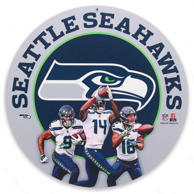 NFL Seattle Seahawks Gameday Round Metal Sign