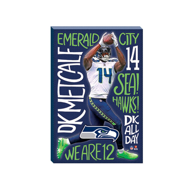 NFL Seattle Seahawks DK Metcalf Winning Words Canvas Wall Decor