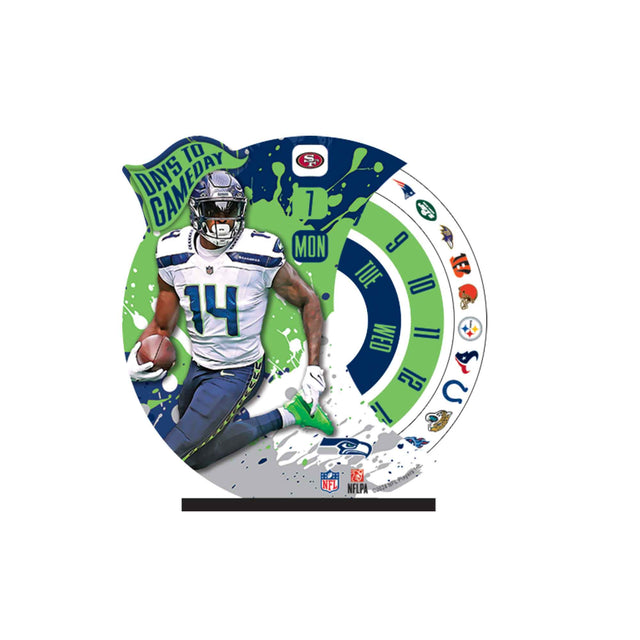 NFL Seattle Seahawks DK Metcalf Gameday Countdown Wood Decor