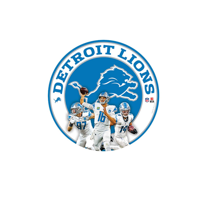 Letrero metálico redondo del día del partido de los Detroit Lions de la NFL