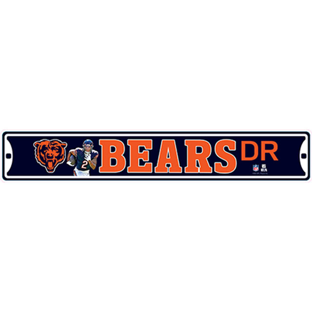 NFL Chicago Bears DJ Moore Metal Street Sign