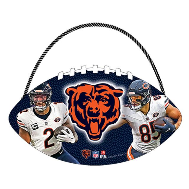 Chicago Bears Football Hanging Wood