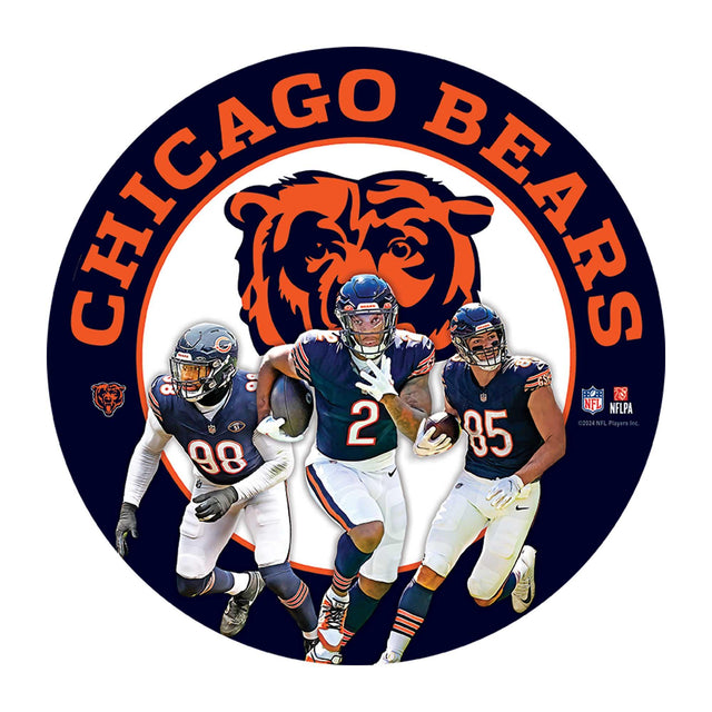 NFL Chicago Bears Gameday Round Metal Sign