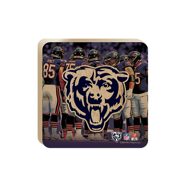 Chicago Bears Team Huddle Tabletop Wood