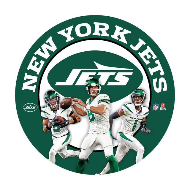 Letrero metálico redondo del día del partido de los New York Jets de la NFL