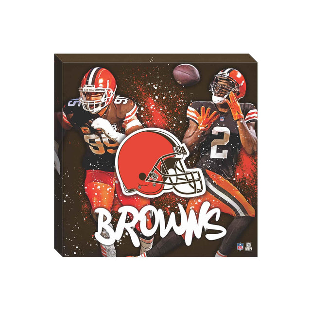 NFL Cleveland Browns Myles Garrett & Amari Cooper Painterly Splash Canvas Wall Decor