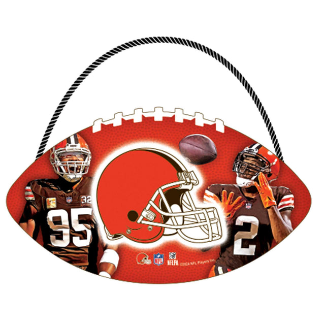 Cleveland Browns Football Hanging Wood