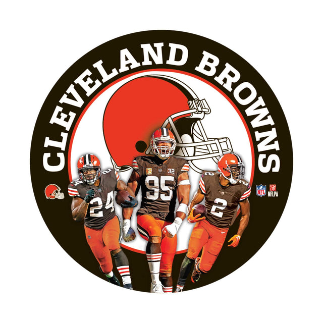 Letrero metálico redondo del día del partido de los Cleveland Browns de la NFL