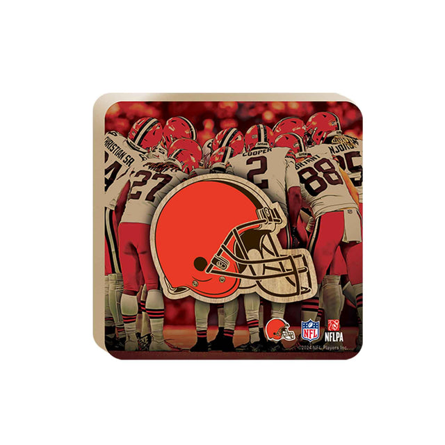 Cleveland Browns Team Huddle Tabletop Wood