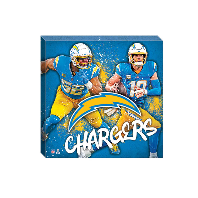 NFL Los Angeles Chargers Khalil Mack & Justin Herbert Painterly Splash Canvas Wall Decor