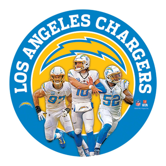 NFL Los Angeles Chargers Gameday Round Metal Sign