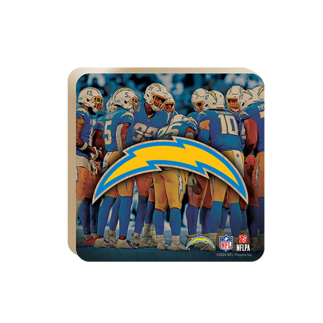 LA Chargers Team Huddle Tabletop Wood