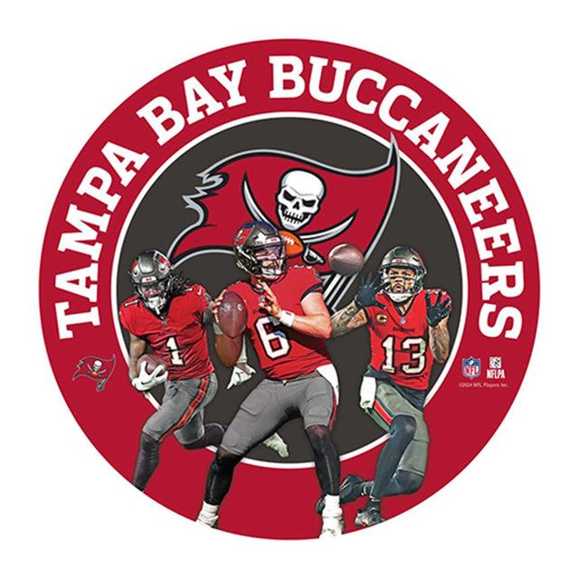 Letrero metálico redondo del día del partido de los Tampa Bay Buccaneers de la NFL