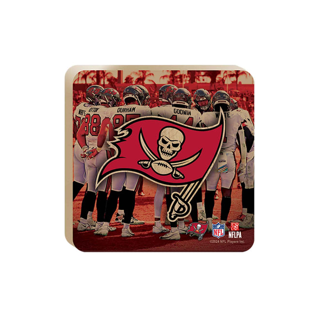 Tampa Bay Buccaneers Team Huddle Tabletop Wood