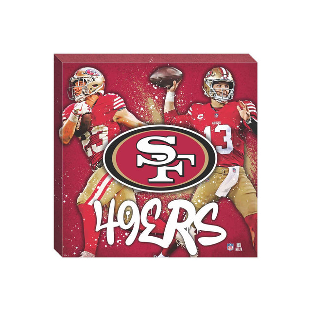 NFL San Francisco 49ers Christian McCaffrey & Brock Purdy Painterly Splash Canvas Wall Decor