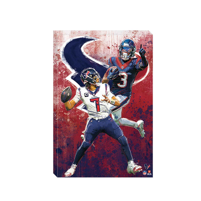 NFL Houston Texans C.J. Stroud & Tank Dell Painterly Graffiti Canvas Wall Decor