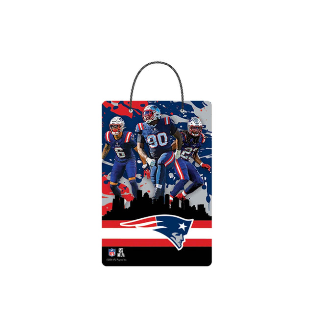 New England Patriots City Skyline Hanging X-Metal