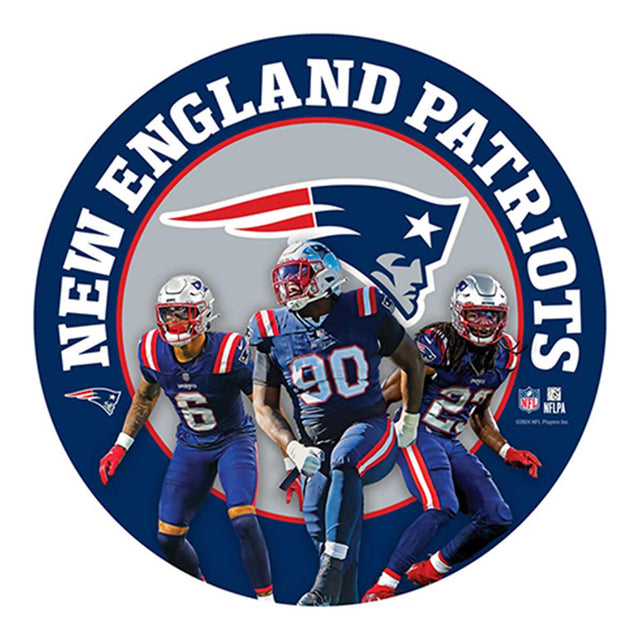 NFL New England Patriots Gameday Round Metal Sign