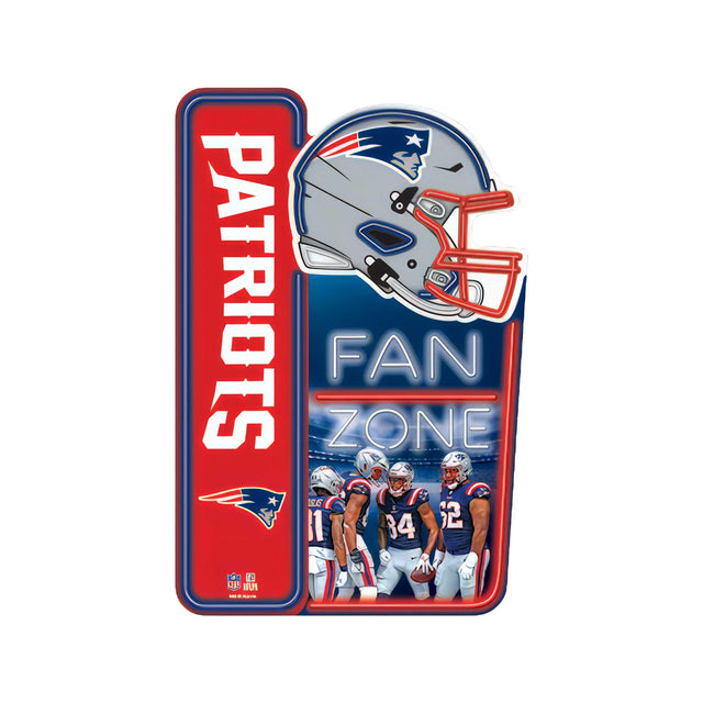 NFL New England Patriots Fan Zone Metal Sign