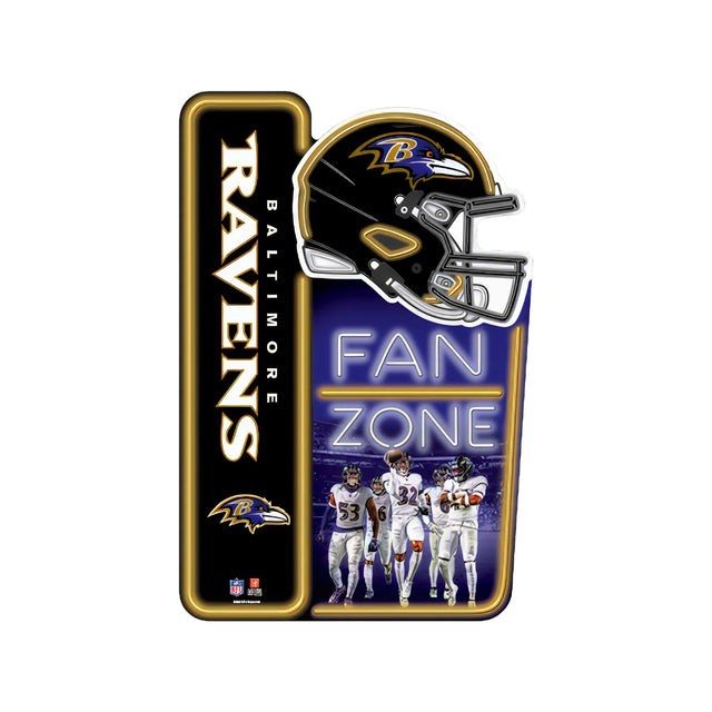 NFL Baltimore Ravens Fan Zone Metal Sign