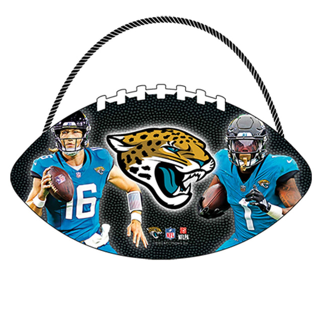 Jacksonville Jaguars Football Hanging Wood