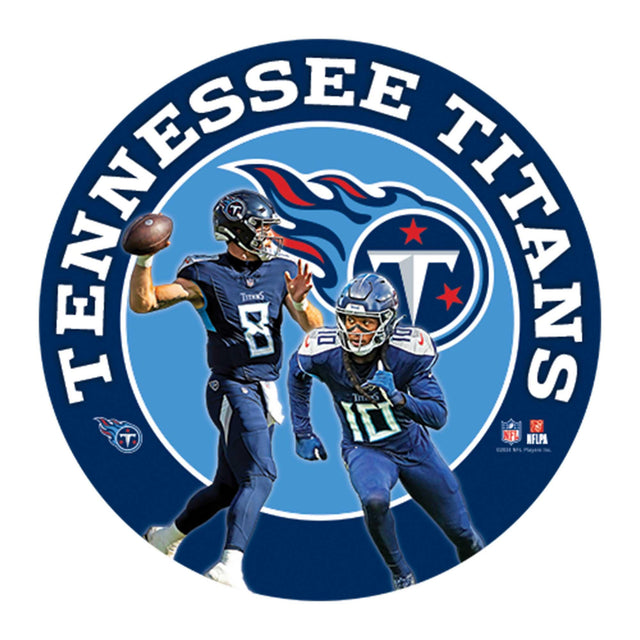 Letrero metálico redondo del día del partido de los Tennessee Titans de la NFL