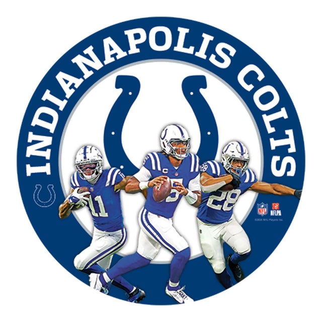 Letrero metálico redondo del día del partido de los Indianapolis Colts de la NFL