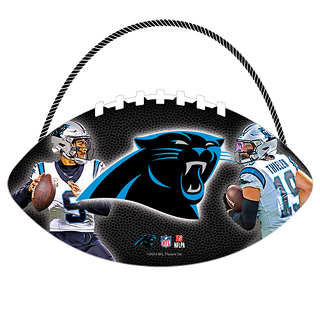 Fútbol de Carolina Panthers para colgar en madera