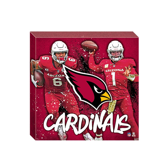 Decoración de pared en lienzo con salpicaduras pictóricas de Kyler Murray y James Conner de los Arizona Cardinals de la NFL