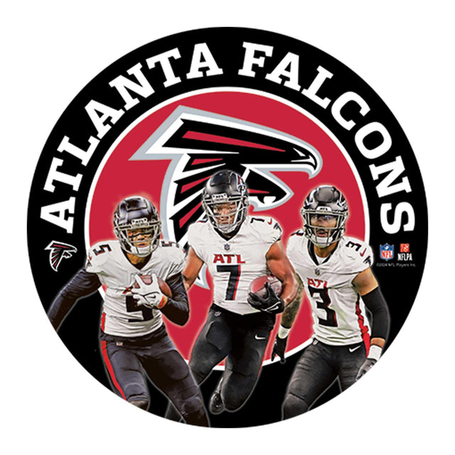 Letrero metálico redondo del día del partido de los Atlanta Falcons de la NFL