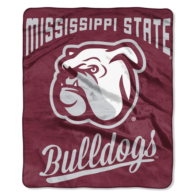 Manta Mississippi State Bulldogs 50x60 Diseño de exalumnos de Raschel