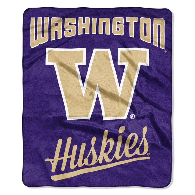 Manta Washington Huskies 50x60 Diseño de exalumnos de Raschel