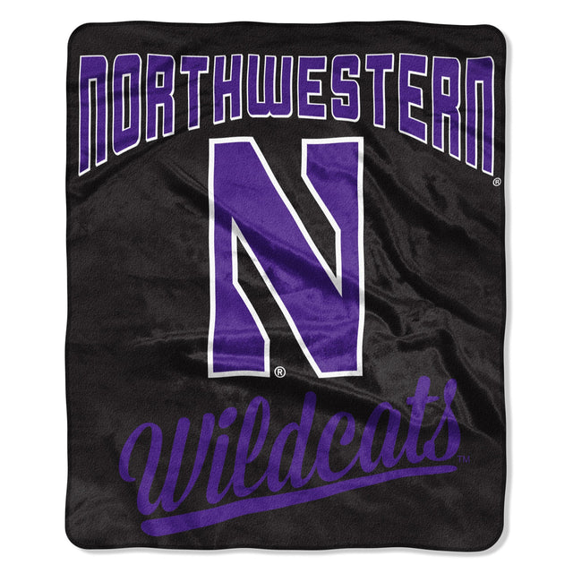 Manta de los Northwestern Wildcats de 50 x 60 pulgadas, diseño de exalumnos de Raschel