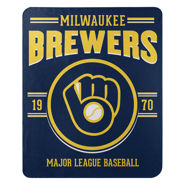 Manta de vellón de los Milwaukee Brewers de 50 x 60 pulgadas, diseño de Southpaw