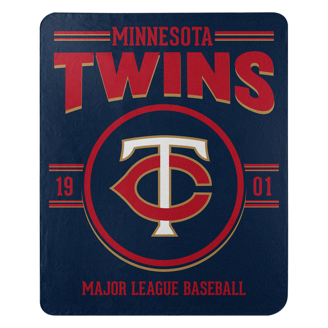 Manta de forro polar de los Minnesota Twins de 50 x 60 pulgadas con diseño de zurdo