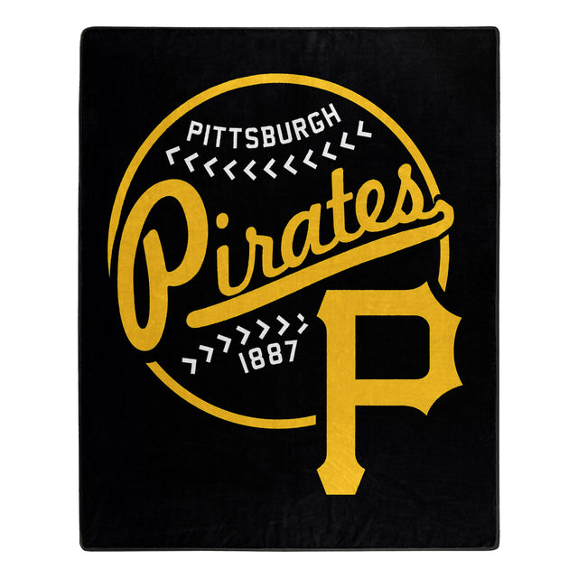 Manta de los Piratas de Pittsburgh de 50 x 60 pulgadas, diseño de Raschel Moonshot