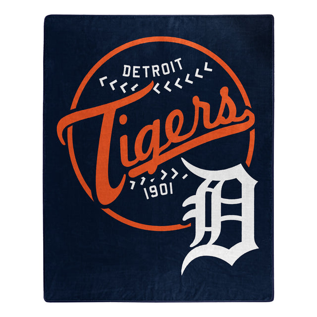 Manta de los Tigres de Detroit de 50 x 60 pulgadas, diseño de Raschel Moonshot