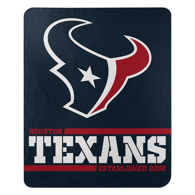 Manta de forro polar de los Houston Texans de 50 x 60 pulgadas, diseño ancho dividido