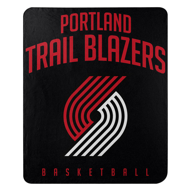 Manta de los Portland Trail Blazers, diseño de vellón superpuesto de 50 x 60 pulgadas