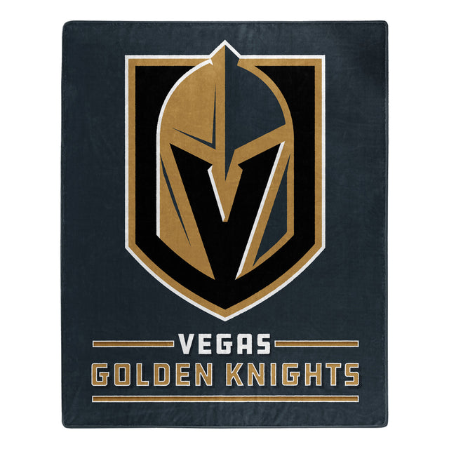 Manta Vegas Golden Knights 50x60 Diseño de interferencia Raschel