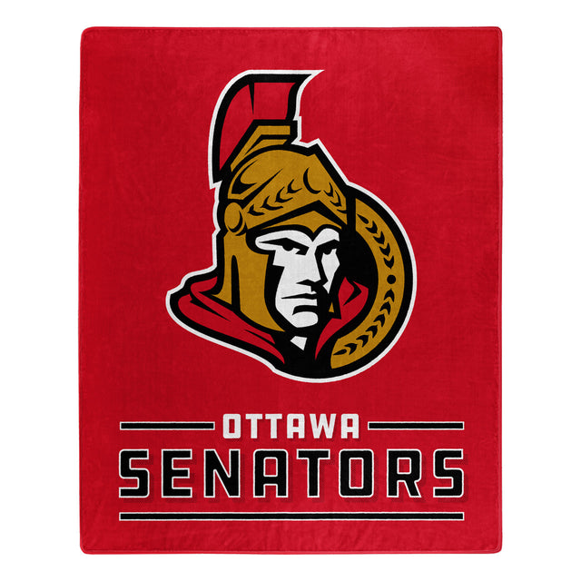 Ottawa Senators Blanket 50x60 Raschel Interference Design