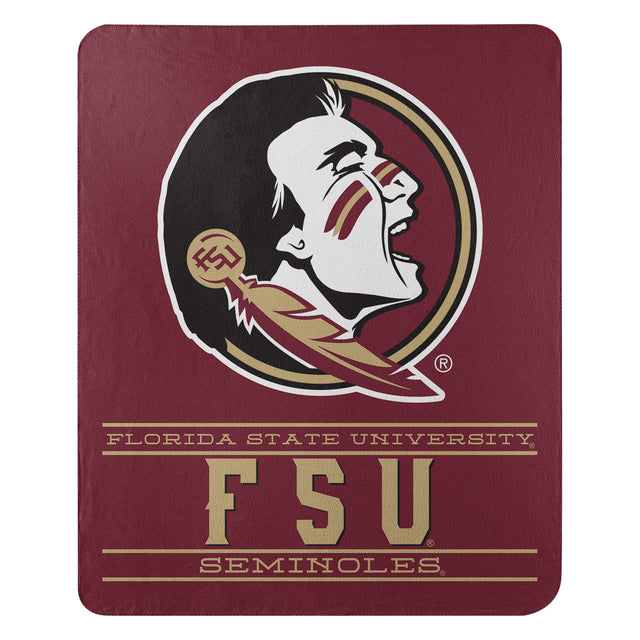 Manta de vellón de los Florida State Seminoles de 50 x 60 pulgadas con diseño de control