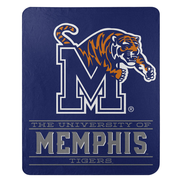 Manta de vellón de los Memphis Tigers de 50 x 60 pulgadas con diseño de control