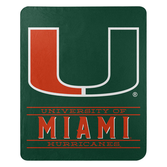 Manta de vellón Miami Hurricanes 50x60 Control Design