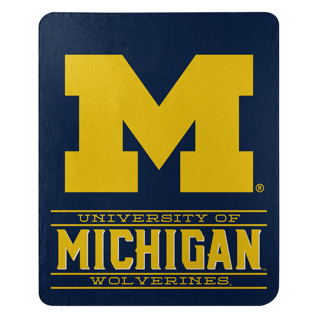 Manta de vellón de los Michigan Wolverines de 50 x 60 pulgadas con diseño de control