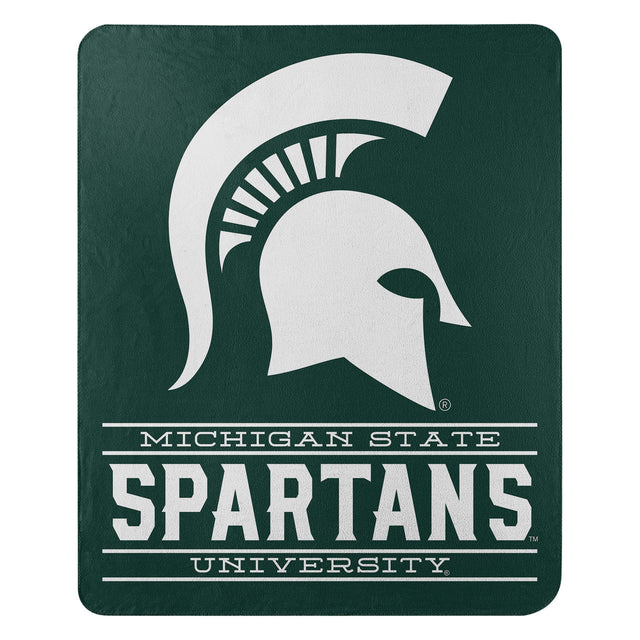 Manta de vellón de 50 x 60 de los Spartans de Michigan State con diseño de control