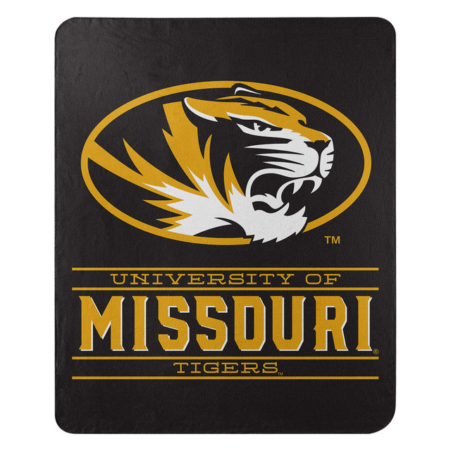 Manta de los Missouri Tigers de 50 x 60 pulgadas con diseño de control de vellón