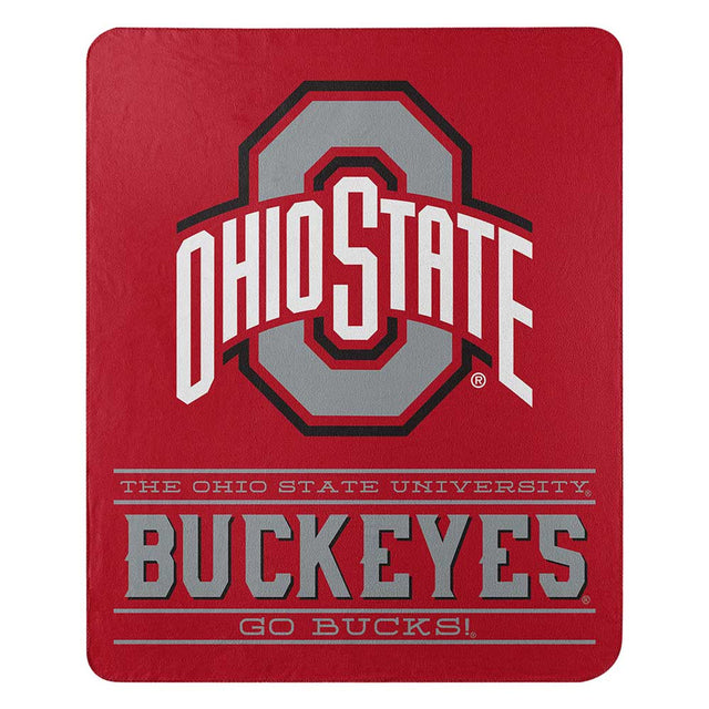 Manta de vellón de los Ohio State Buckeyes de 50 x 60 pulgadas con diseño de control