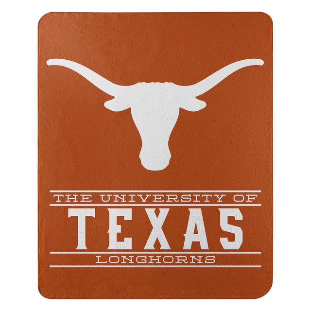 Manta de vellón Texas Longhorns de 50 x 60 pulgadas con diseño de control